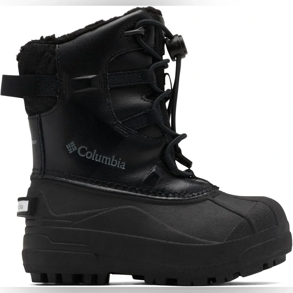 NWT Columbia Youth Bugaboot Celsius Insulated Waterproof Snow Boot, Blk/Graphite
